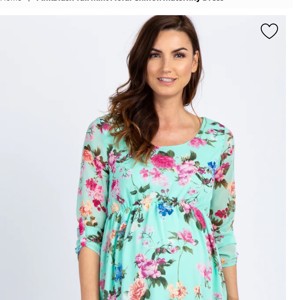 Pink Blush Plus Size Maternity Dress